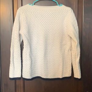White and Navy Liz Claiborne Sweater
